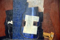 Pablo Picasso 1915 Guitar and Clarinet on a Mantelpiece Close Up - New York Metropolitan Museum Of Art.jpg